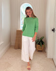 HIHO Relaxed Crew Sweater Zephyr Green
