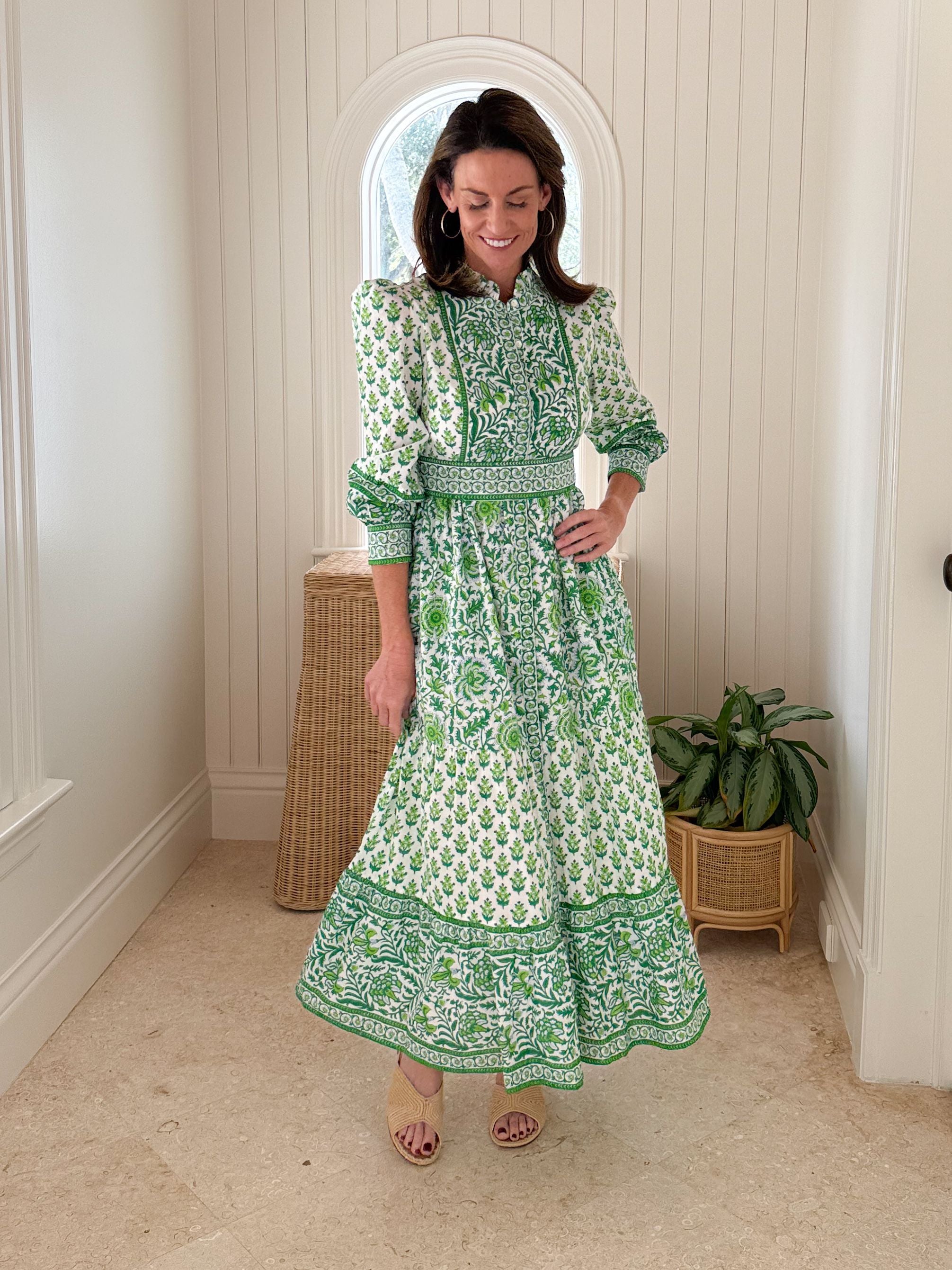 PINK CITY PRINTS Gemma Dress Verdant Botanics PINK CITY PRINTS Gemma Dress Verdant Botanics