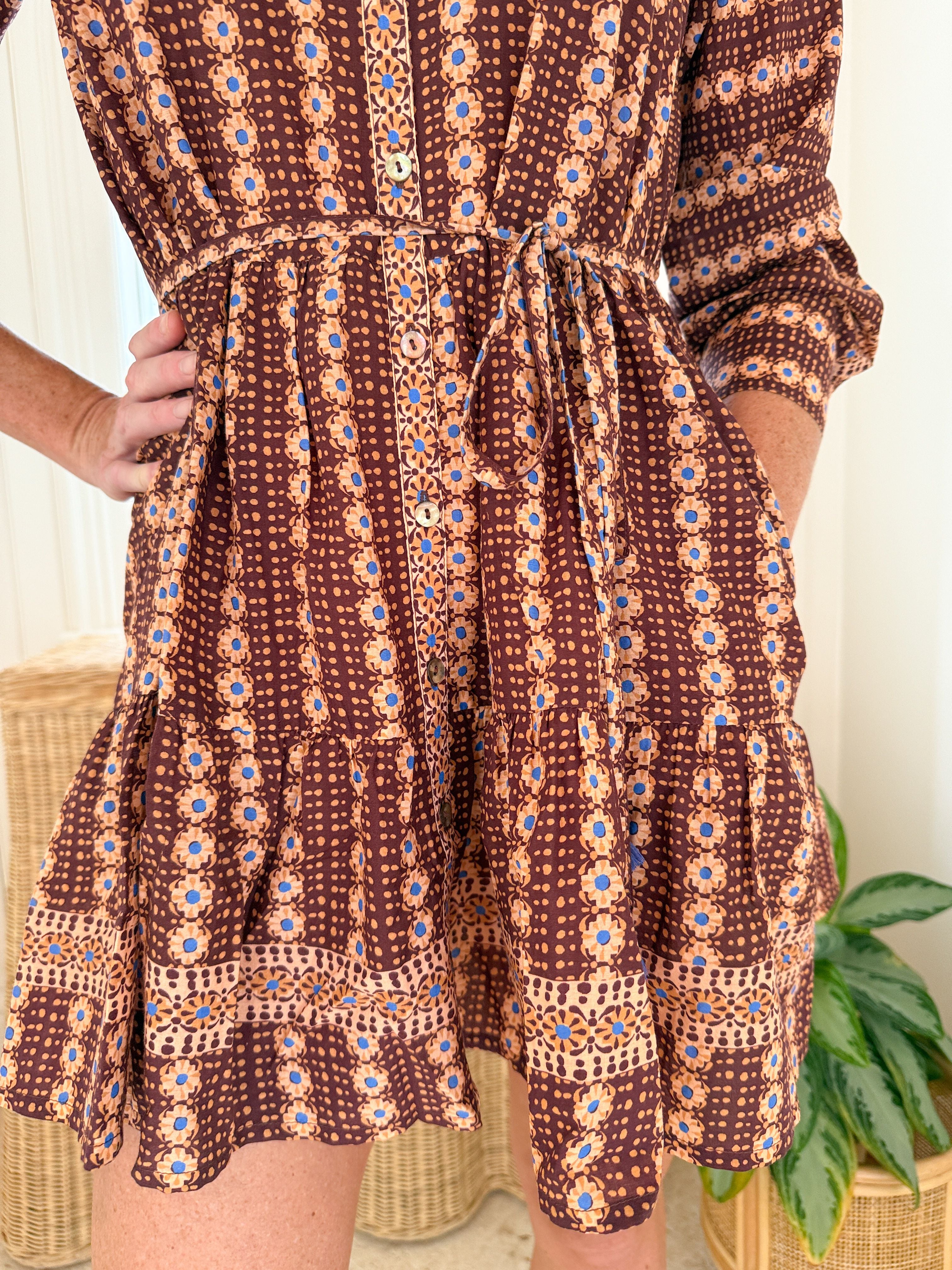 OMIKA Tula Mini Dress Espresso
