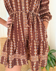 OMIKA Tula Mini Dress Espresso