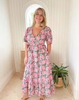 FINAL SALE PINK CITY PRINTS Jemima Dress Bubblegum Rose
