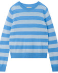 JUMPER 1234 Stripe Stripe Crew in Organic Skylar Azure