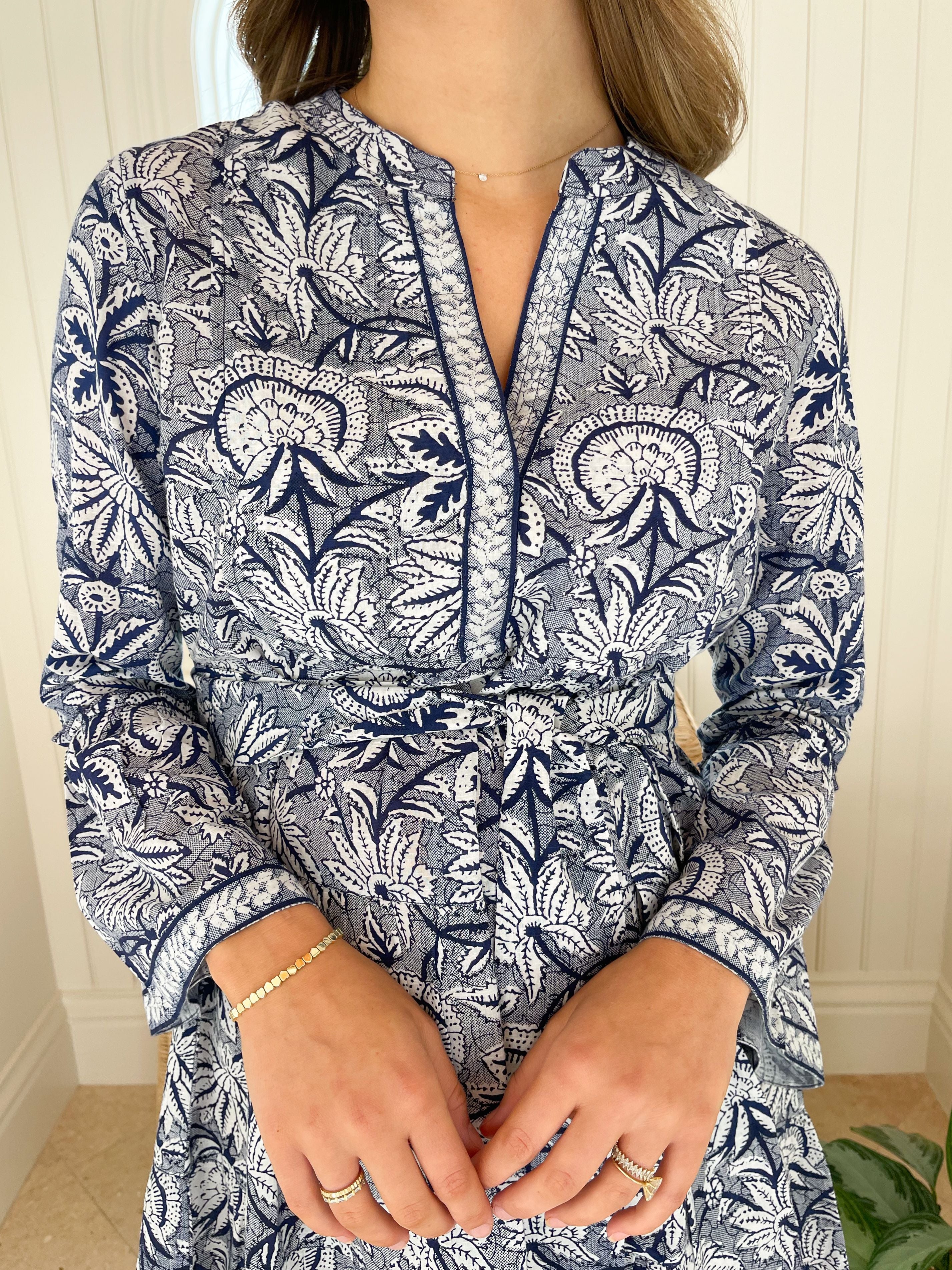 LOLA AUSTRALIA Morocco Mini Dress Malta Navy