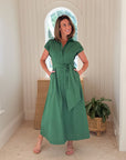 FRAICHE Celine Dress Forest Green