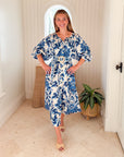 CARA CARA Simone Dress Fiore Evening Blue