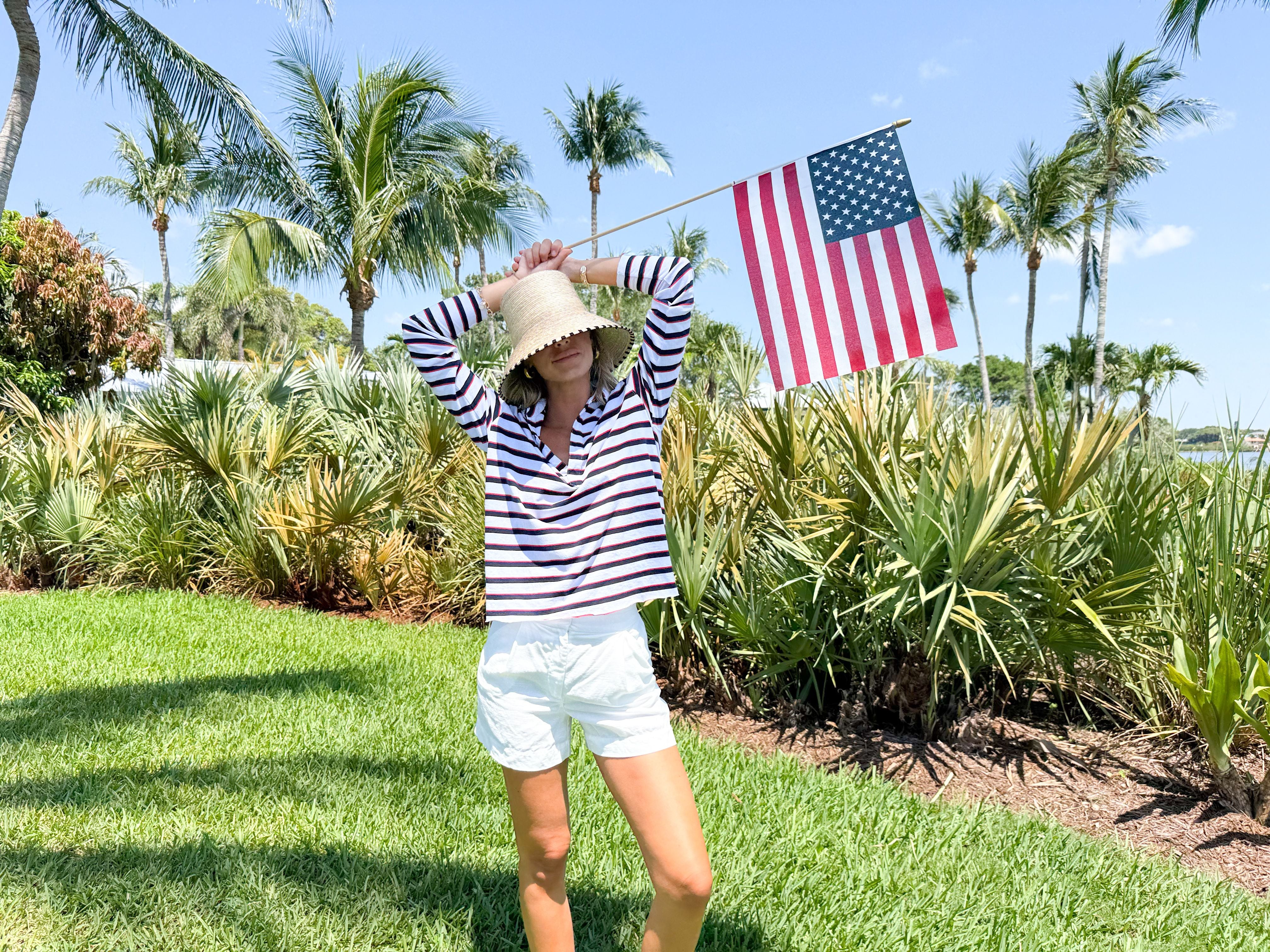 FRANK & EILEEN Patrick Popover Red/Navy/White Stripe Jersey