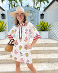 OLIPHANT Collared Mini Shirt Dress Taormina Cream
