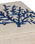 Blue Coral Raffia Box
