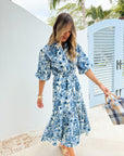 CARA CARA Hutton Dress Berries Egret