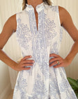 OLIPHANT Yoke Dress Amadora Blue