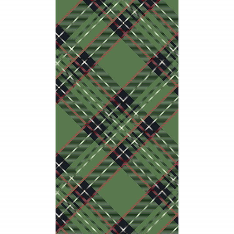 Green Plaid Guest Napkin-Set/16