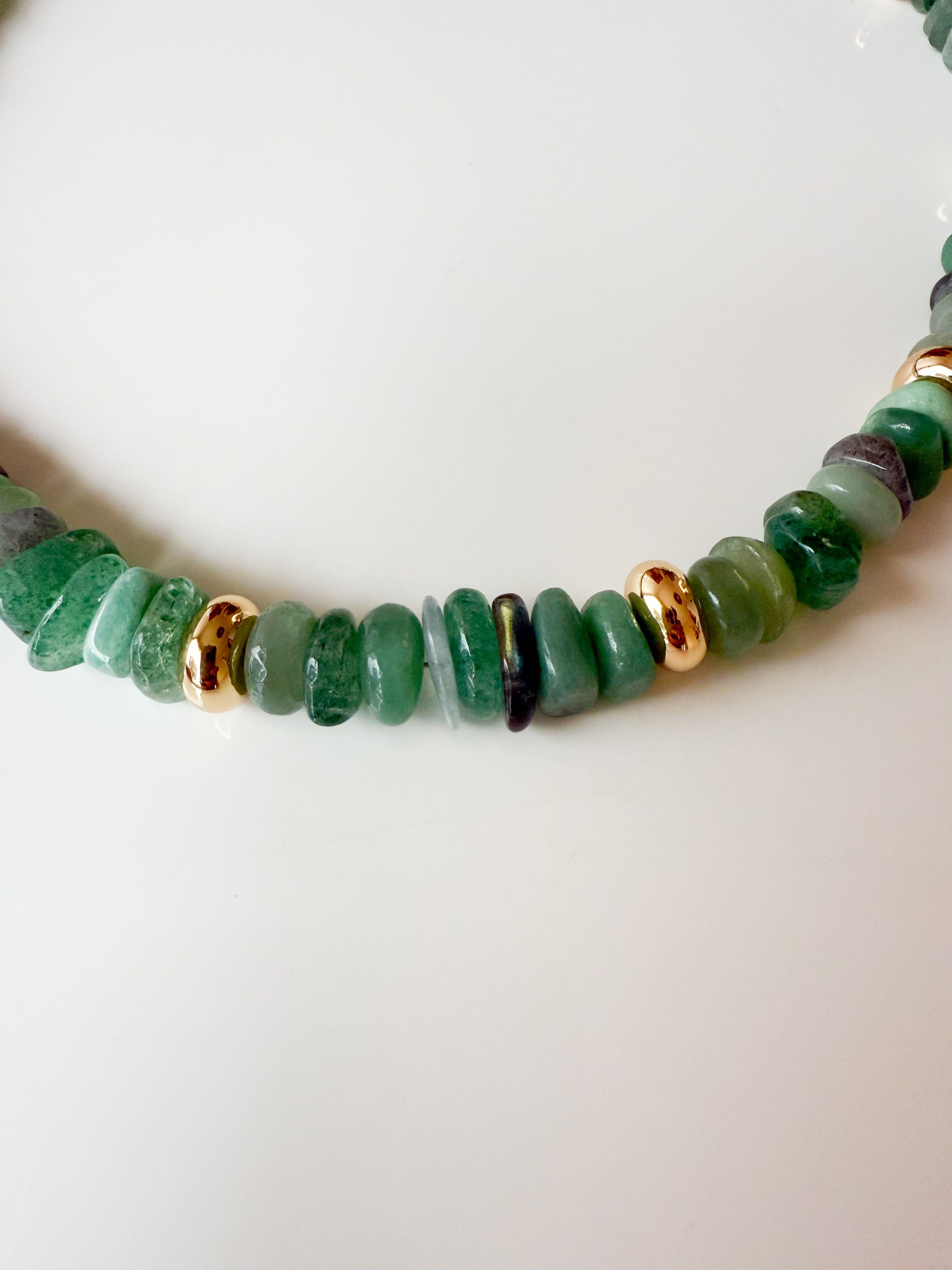 JANE WIN Seaglass Beaded Necklace
