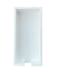 White Lacquer Tray with White/Gold Foil Notepad