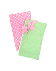 3MARTHAS Burp Cloth Set/2 Pink/Green