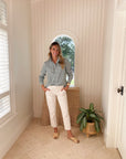FINAL SALE FRANK & EILEEN Blackrock Utility Pant Chalk