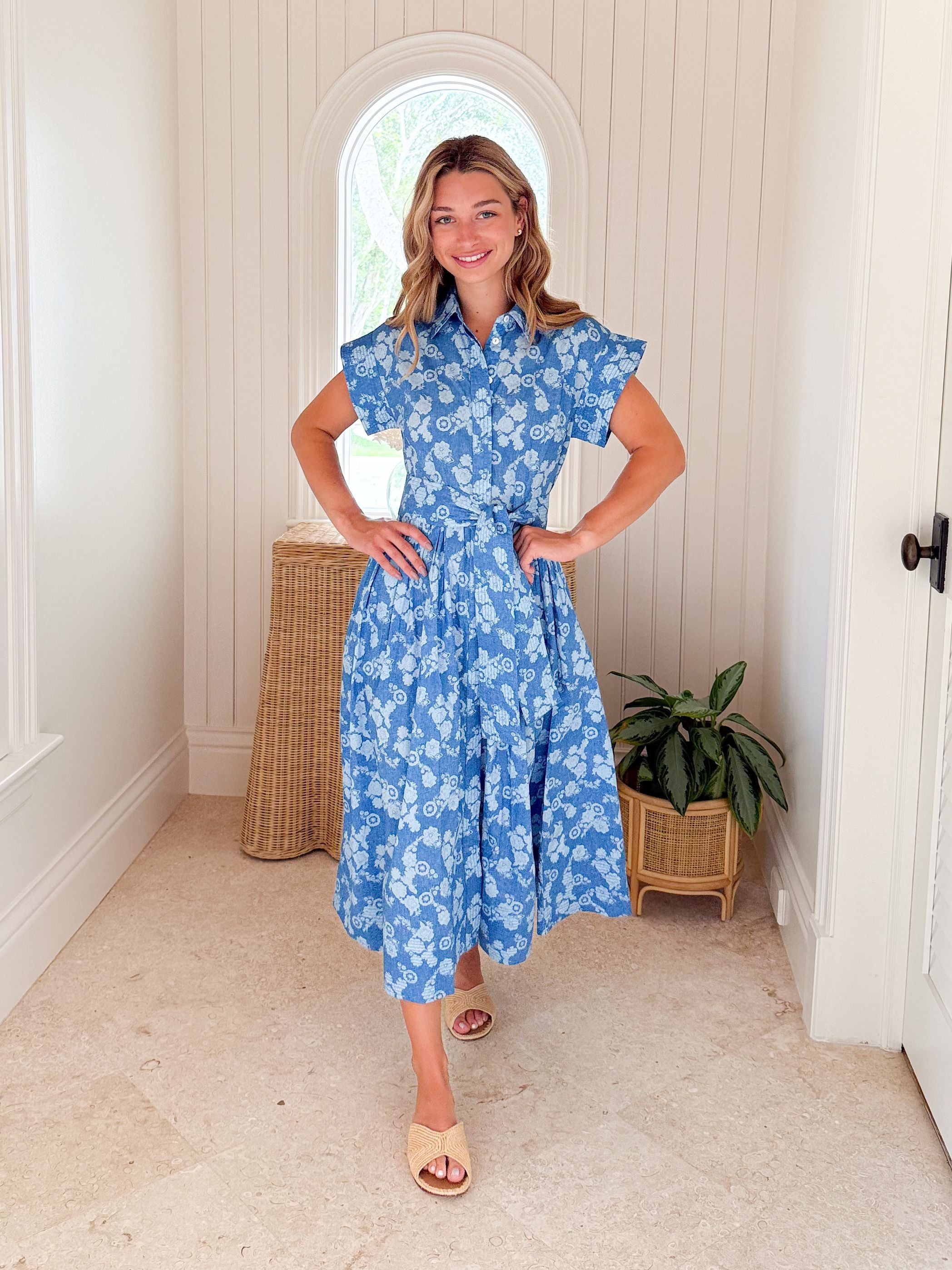 OLIPHANT Belted Shirt Dress Pretoria Navy