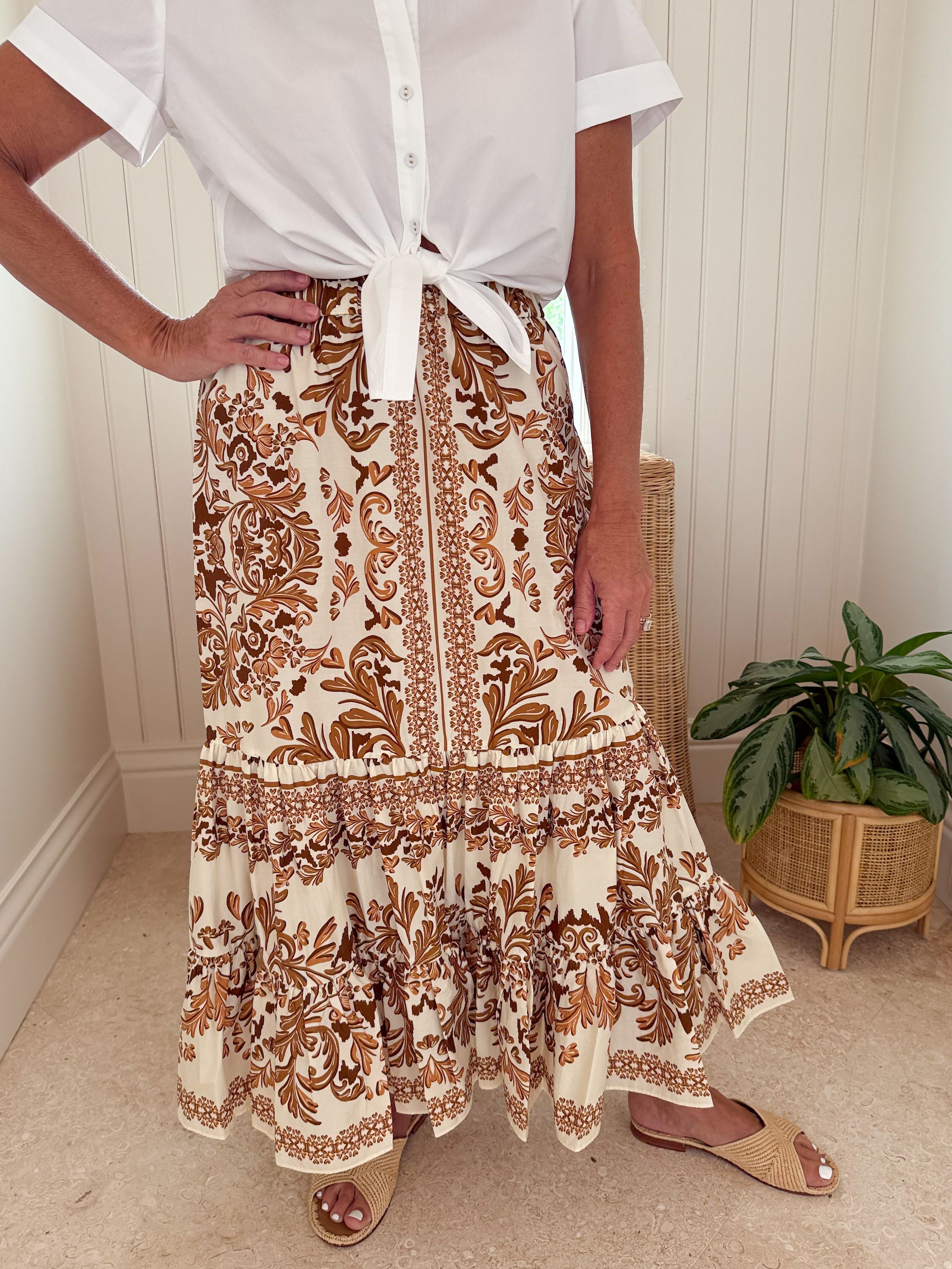 CARA CARA Chase Skirt Saltaire Brown