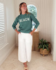 Beach Sweatshirt Heather Forest