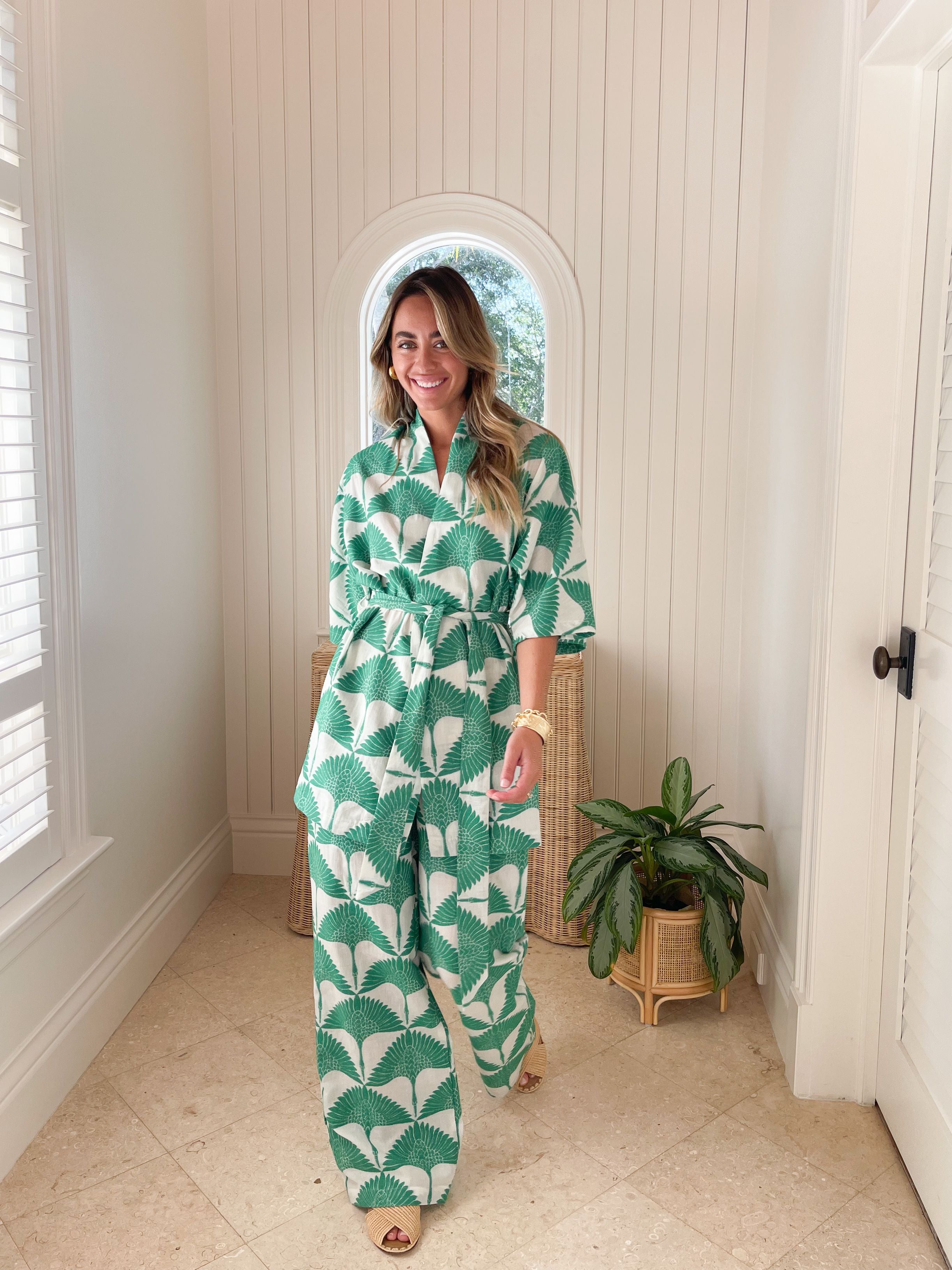 KASIA Pandora Pants White/Green