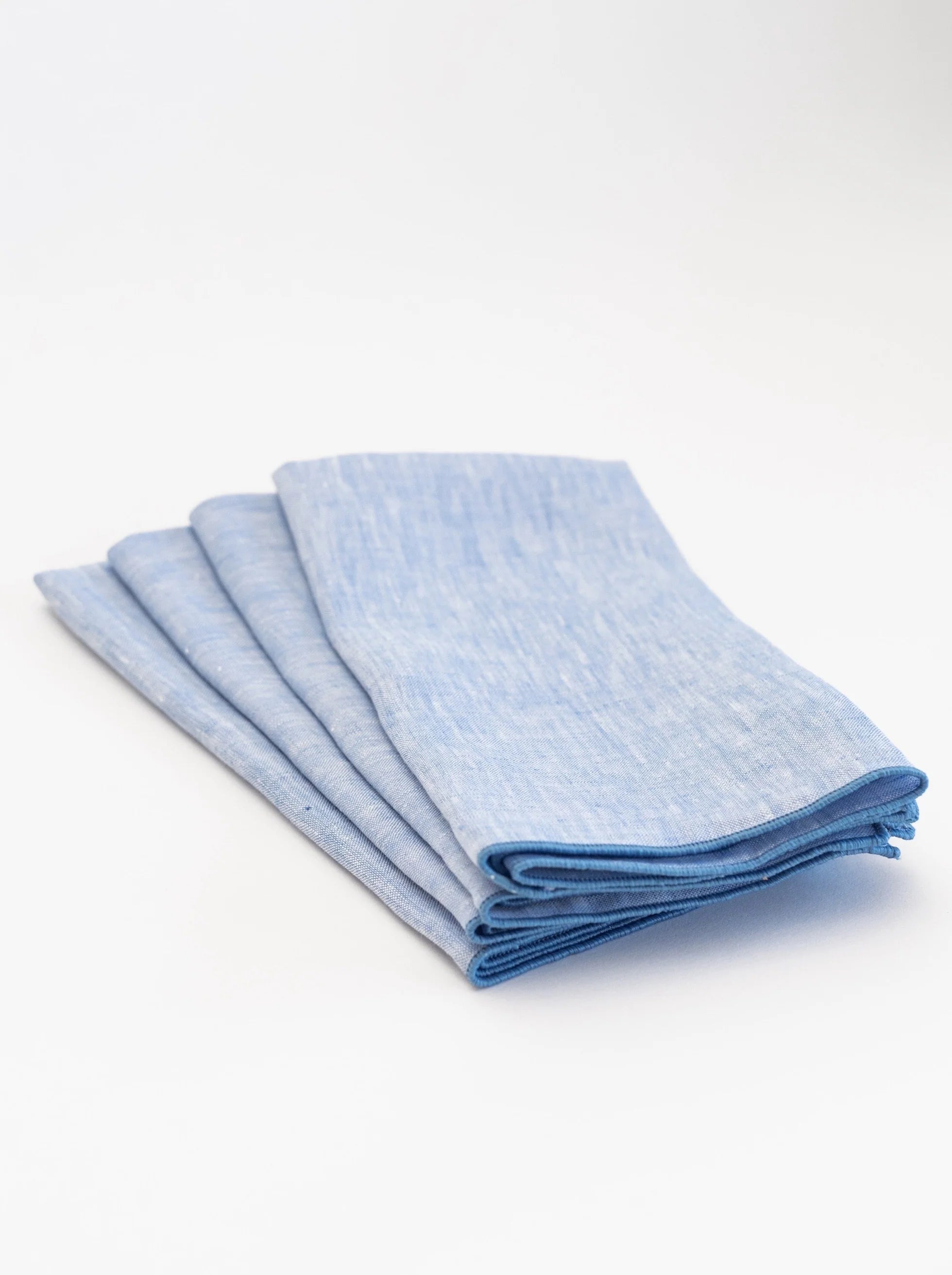 Campbell Blue Chambray Napkins-Set/4