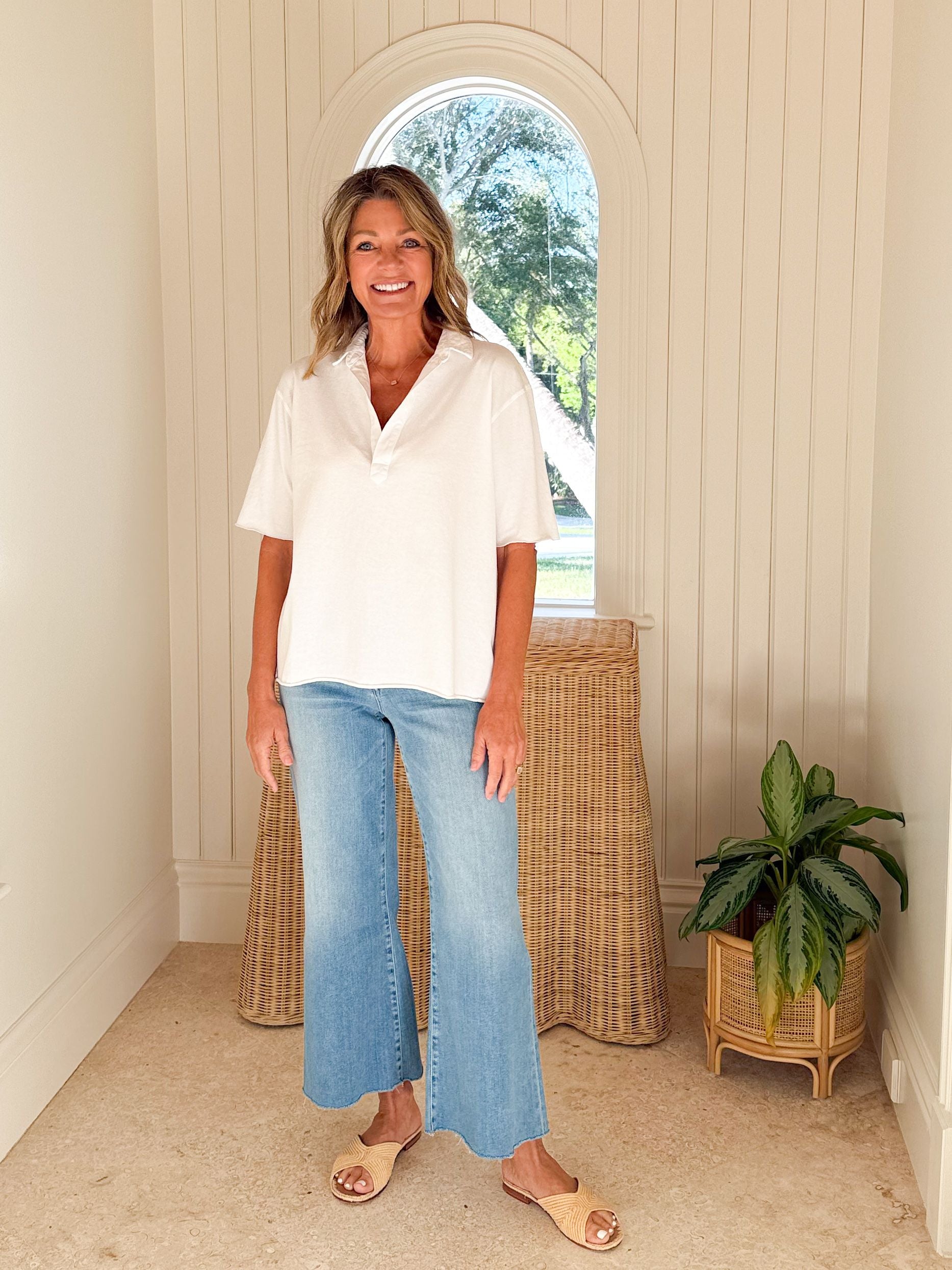 FRANK & EILEEN Patty Popover White