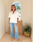 FRANK & EILEEN Patty Popover White