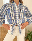 CARA CARA Rumson Top Hudson Scarf Sky