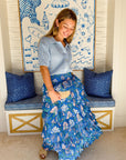 LA PORTE Ophelia Knit Top Cashmere Blue