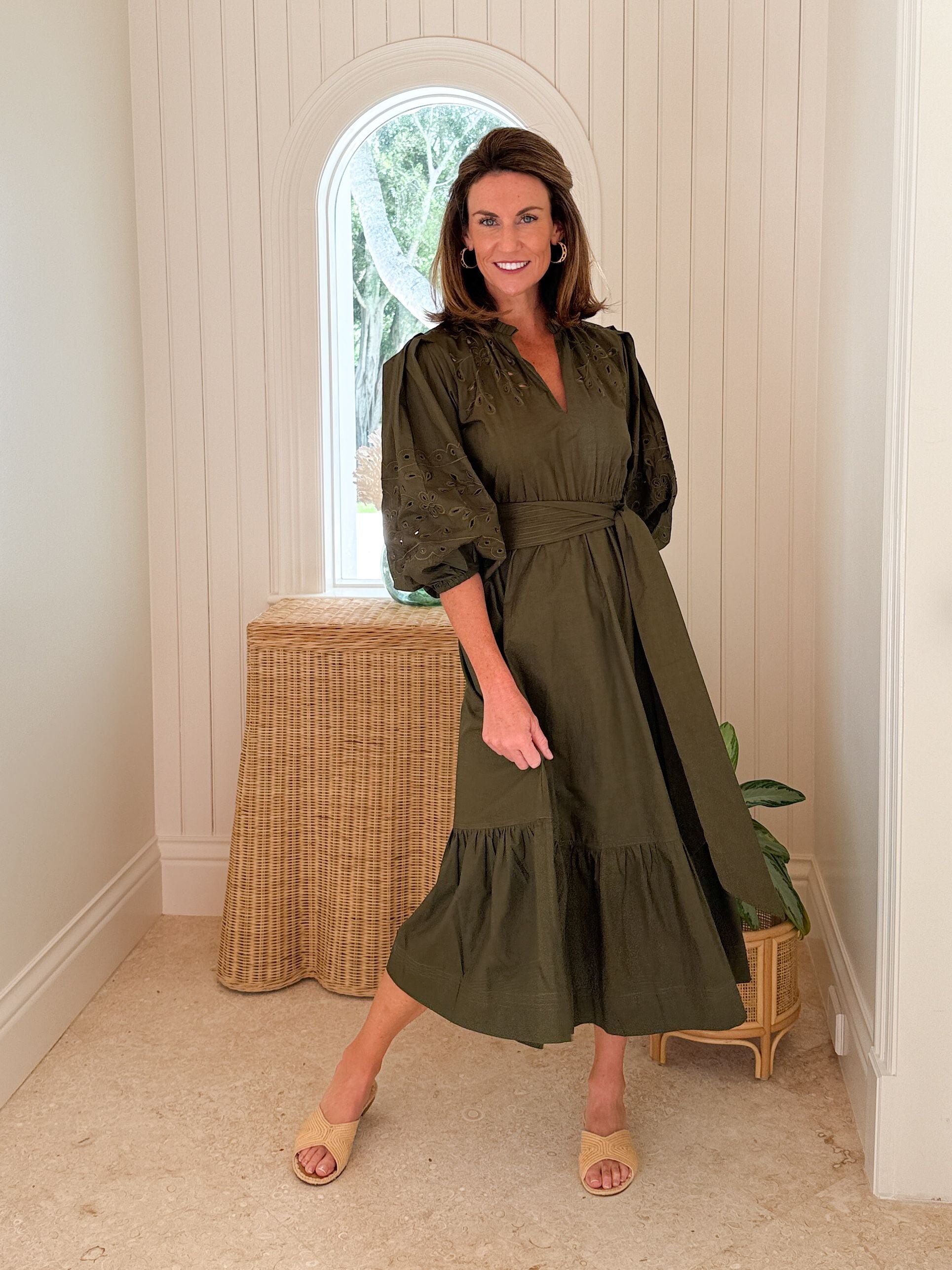 bella green dress Vestido de Adornos Bella - Verde Oscuro