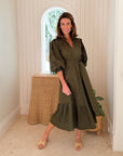 BELLA TU Becca Dress Loden Green