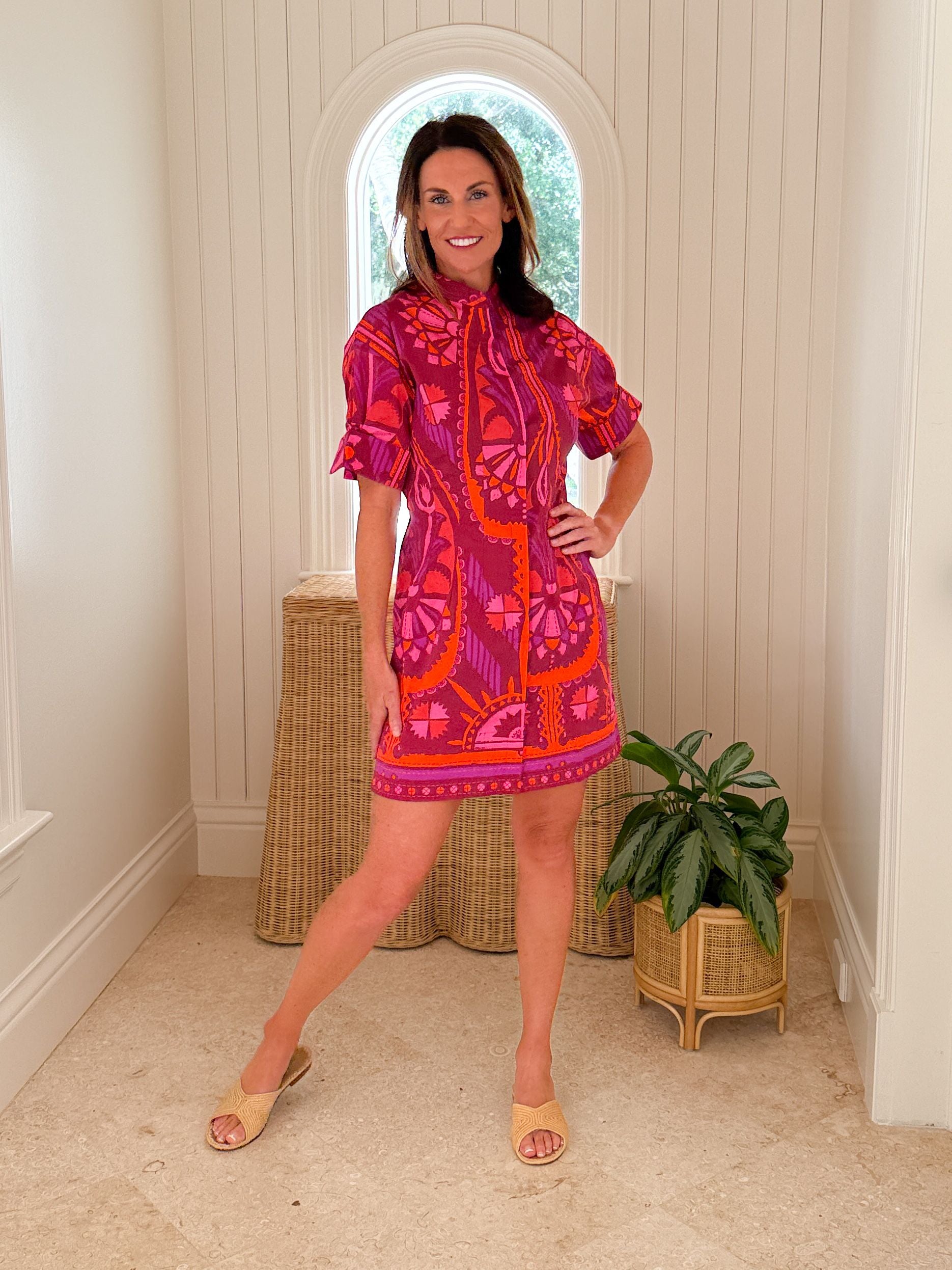 SHERIDAN FRENCH Parker Dress Sangria Batik