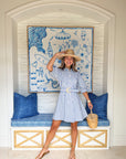 CARA CARA Caro Mini Dress Seersucker Blue Stripe