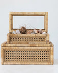 Rattan & Glass Display Box