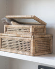 Rattan & Glass Display Box