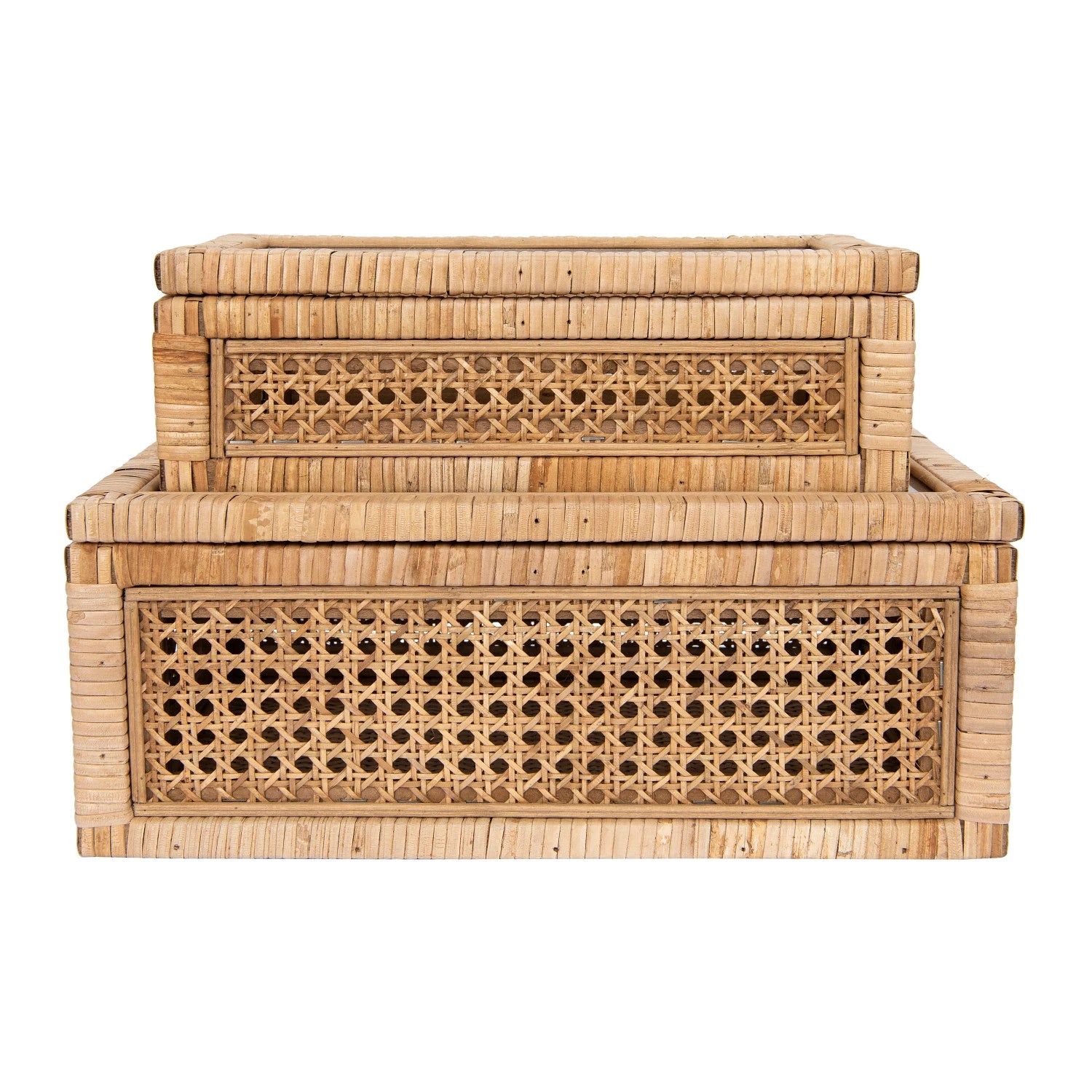Rattan & Glass Display Box