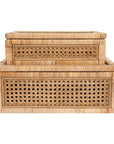 Rattan & Glass Display Box
