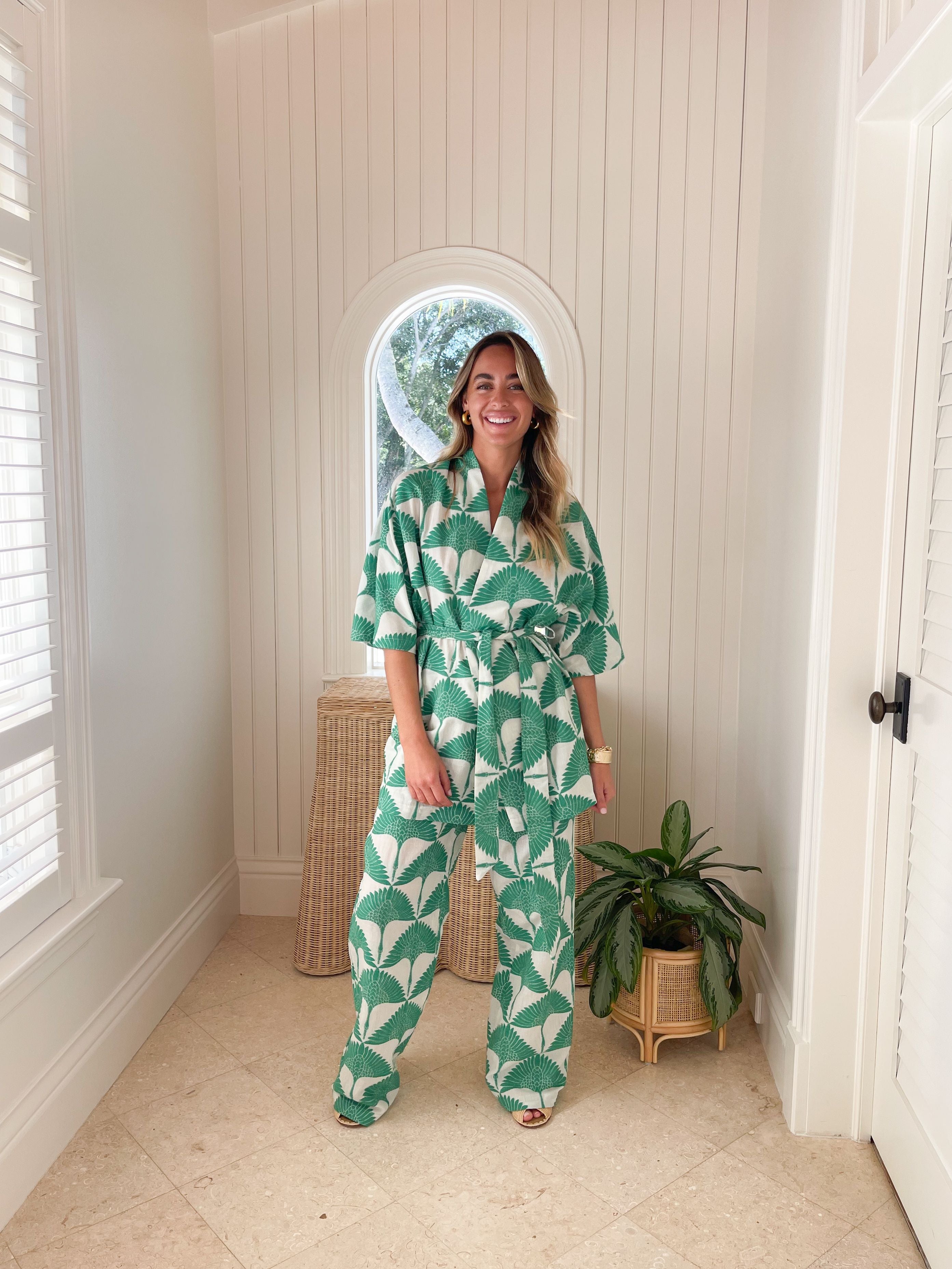 KASIA Pandora Pants White/Green