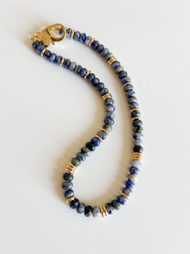 JANE WIN Gumdrop Beaded Necklace Kyanite