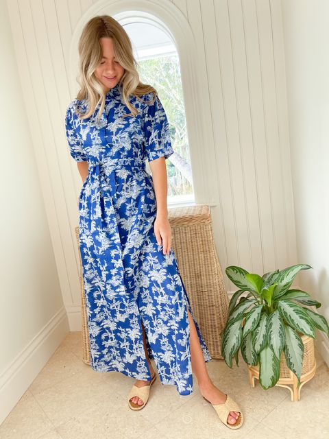LOLA AUSTRALIA Stevie Shirtdress Palmini French Blue