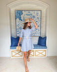 CARA CARA Caro Mini Dress Seersucker Blue Stripe