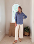 FRANK & EILEEN Eileen Button Up Blue/Light Blue Check
