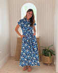 FITZROY & WILLA Savannah Dress Blue Poppy