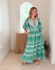OLIPHANT Flirty V-Neck Maxi Soleil Sage