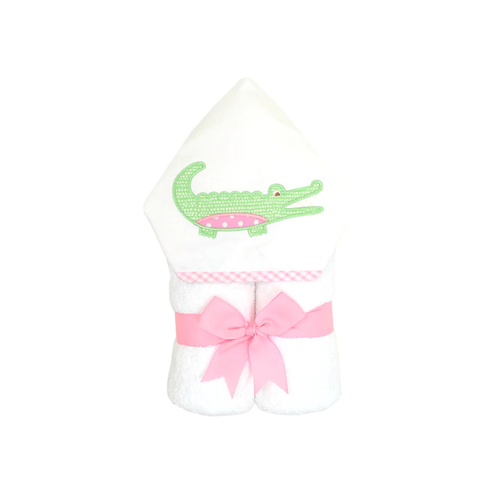 3MARTHAS EveryKid Towel Pink Alligator