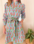 PINK CITY PRINTS Margot Mini Dress Island Buta