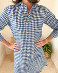 FRANK & EILEEN Hunter Shirtdress Blue Check