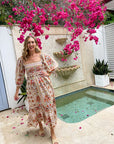FINAL SALE CARA CARA Jazzy Dress Egret Striped Emblem