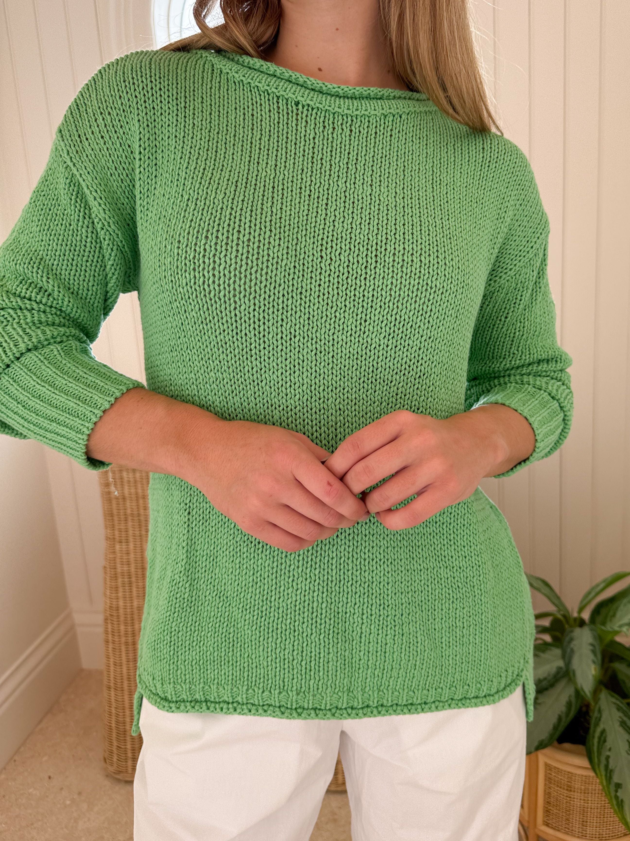 HIHO Relaxed Crew Sweater Zephyr Green