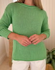 HIHO Relaxed Crew Sweater Zephyr Green