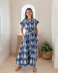 OLIPHANT Belted Shirt Dress Beckett Navy